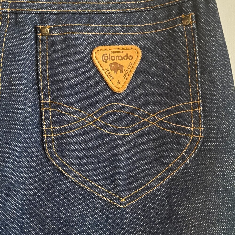 Vintage Colorado Jackets Brand New DArk Wash Stiff Denim Pencil Skirt M - Picture 3 of 5